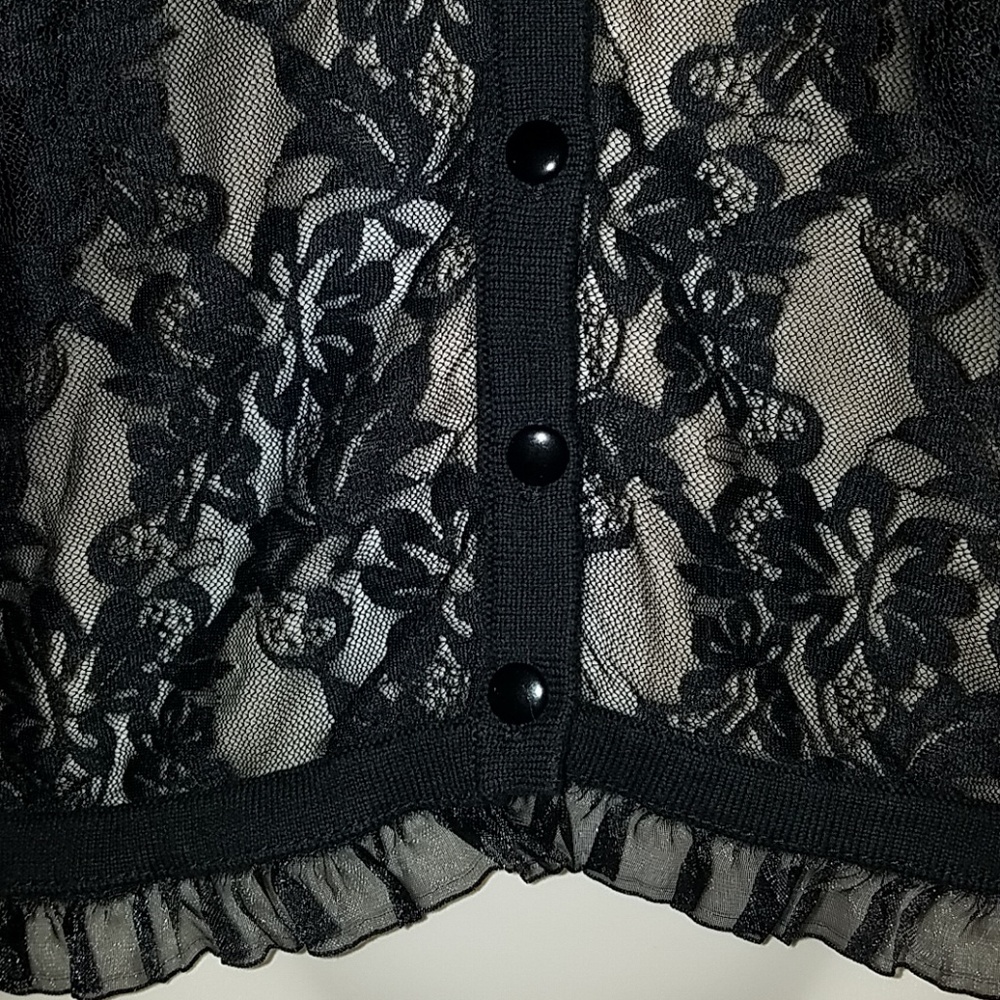 ❤SOLD❤ BUNDLE 4 BEETLE Lace Skull Gothic Cardigan - Picture 6 of 8
